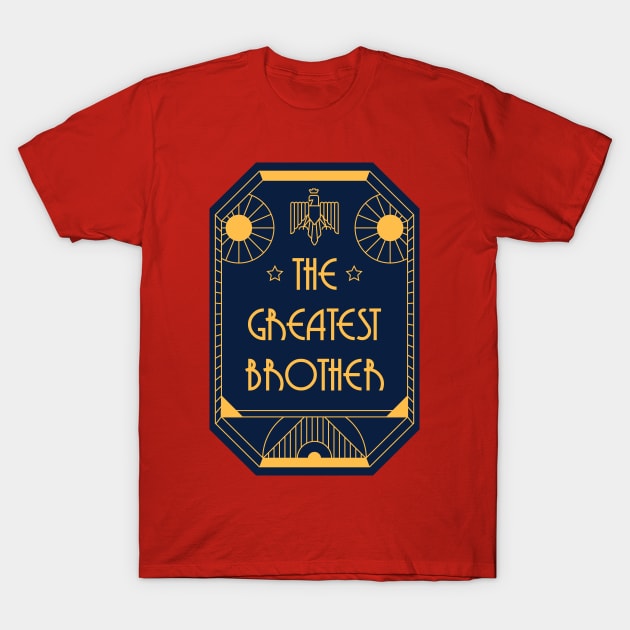 The Greatest Brother - Art Deco Medal of Honor T-Shirt by Millusti